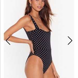 Nasty Gal Polka Dot Bodysuit
